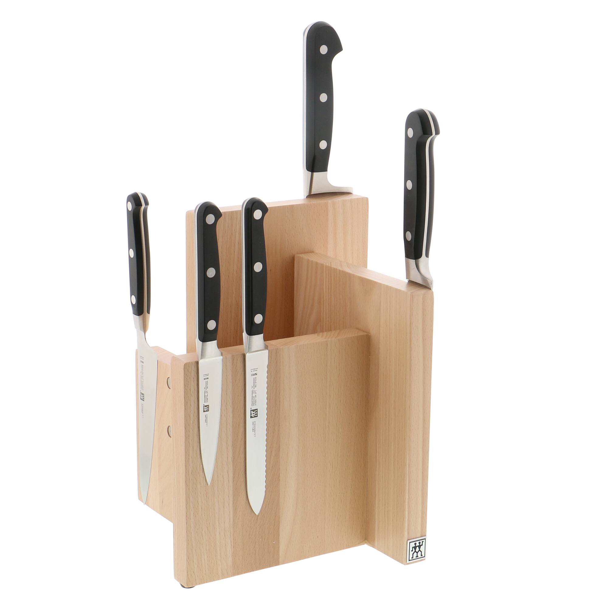 Alt View 1. ZWILLING - ZWILLING Italian Square Magnetic Knife Block - Natural Beechwood - Natural Beechwood.