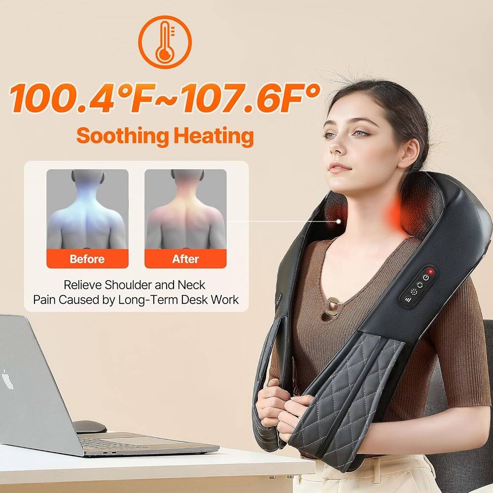 100.4°F~107.6°F  
Soothing Heating  

Before  
After  

Relieve Shoulder and Neck Pain Caused by Long-Term Desk Work