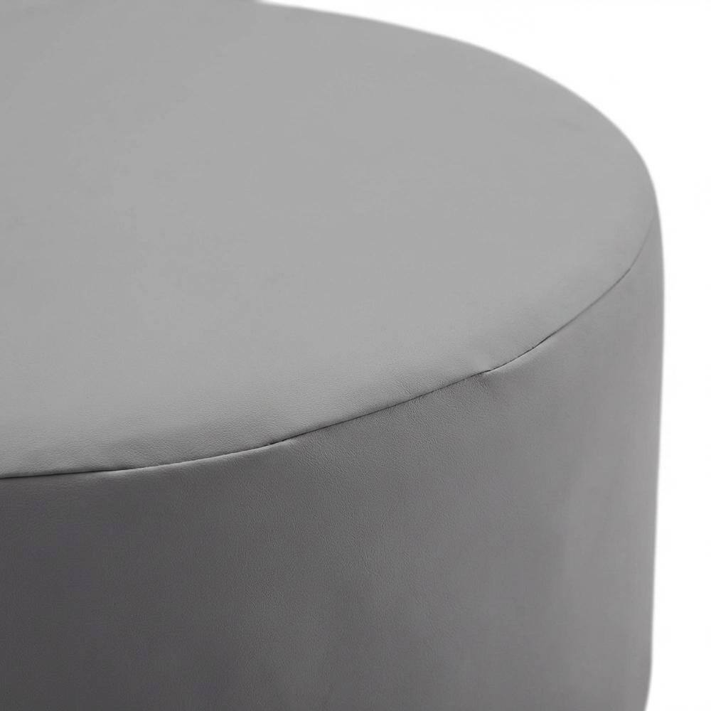 Alt View 3. FurniFact - Round outdoor coffee table cover with waterproof fabric for weather protection - Gray.