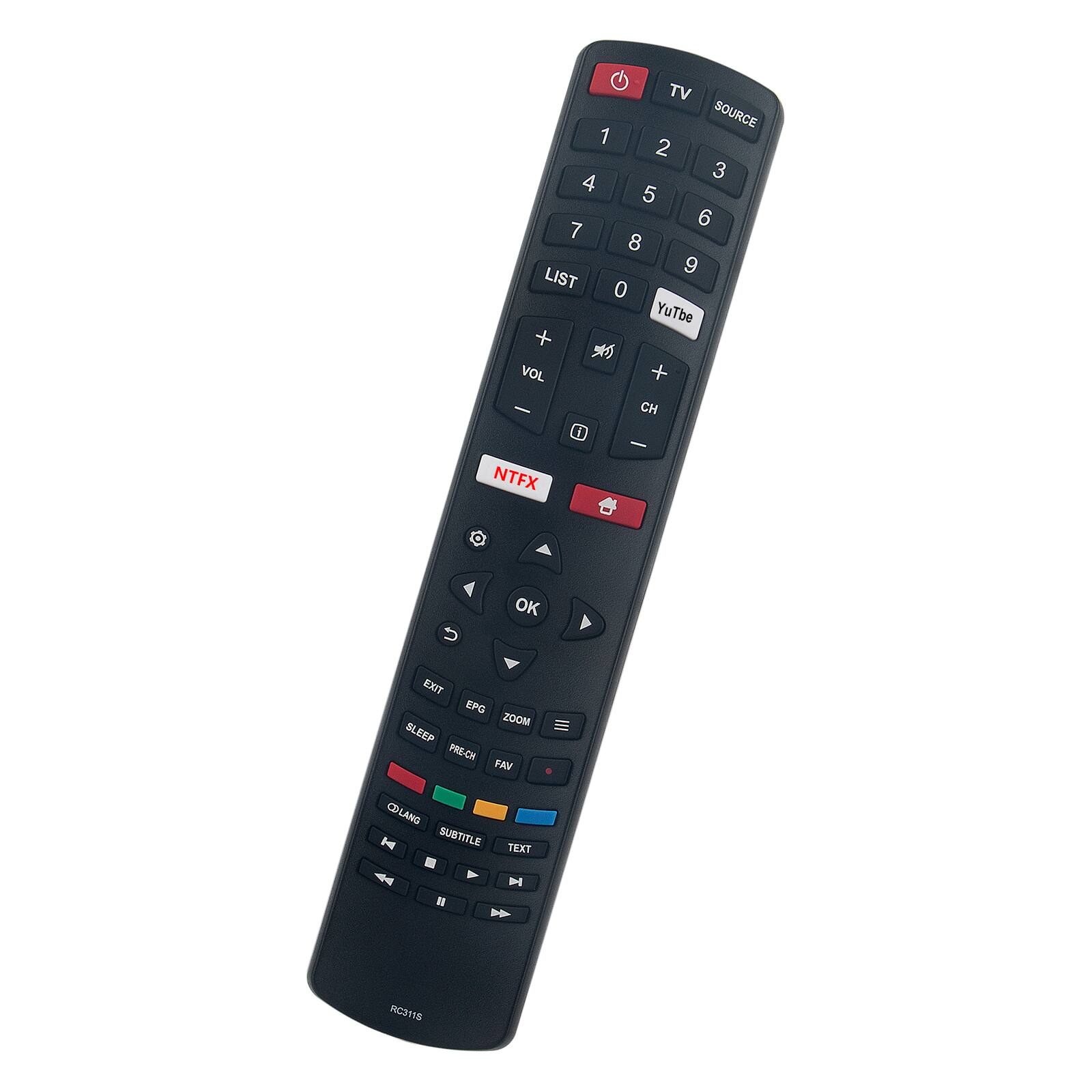 TV SOURCE 1 2 3 4 5 6 7 8 9 LIST 0 YouTube VOL - CH + NTFX OK EXIT EPG ZOOM PRE-CH FAV CILANG SUBTITLE TEXT H 1 RES115