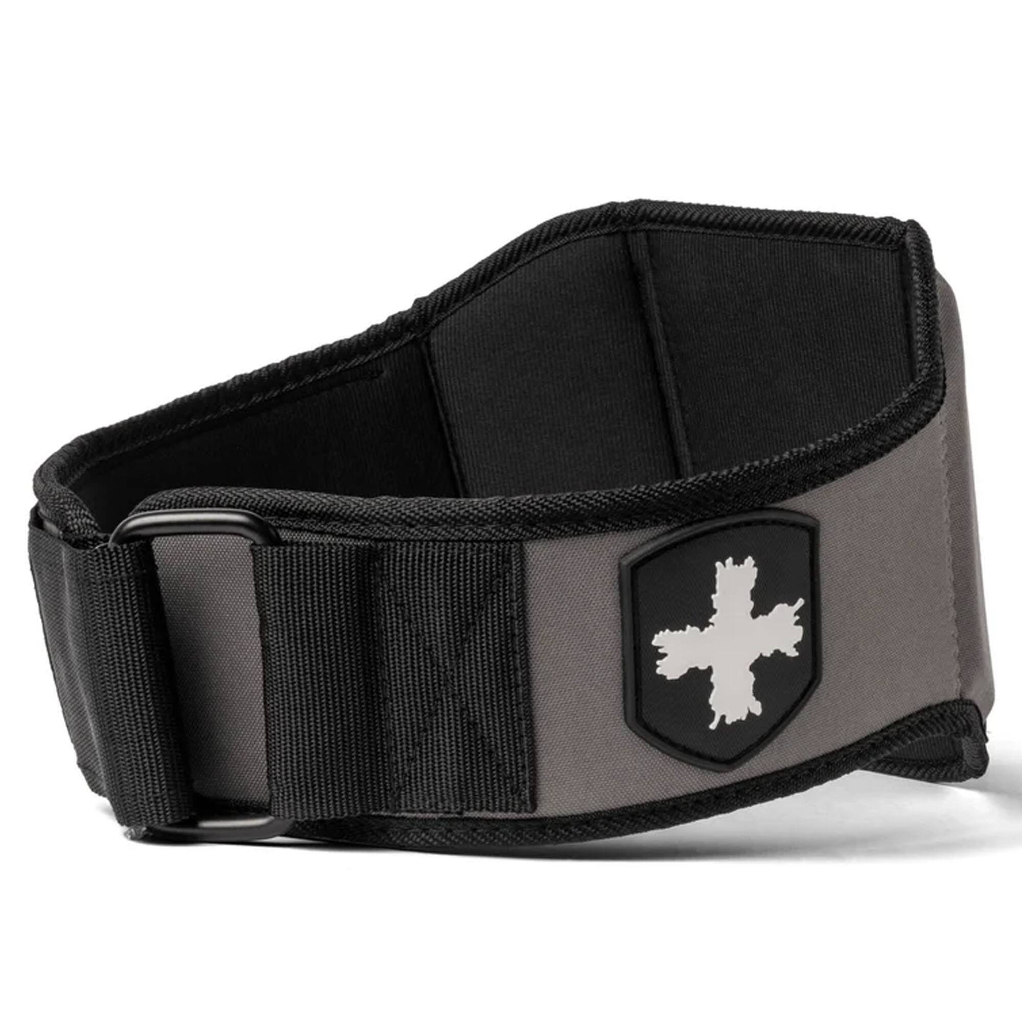 Alt View 1. Harbinger - Harbinger Unisex Firm Fit Contour Belt 2.0 - Grey/Black - Medium - Grey/Black.