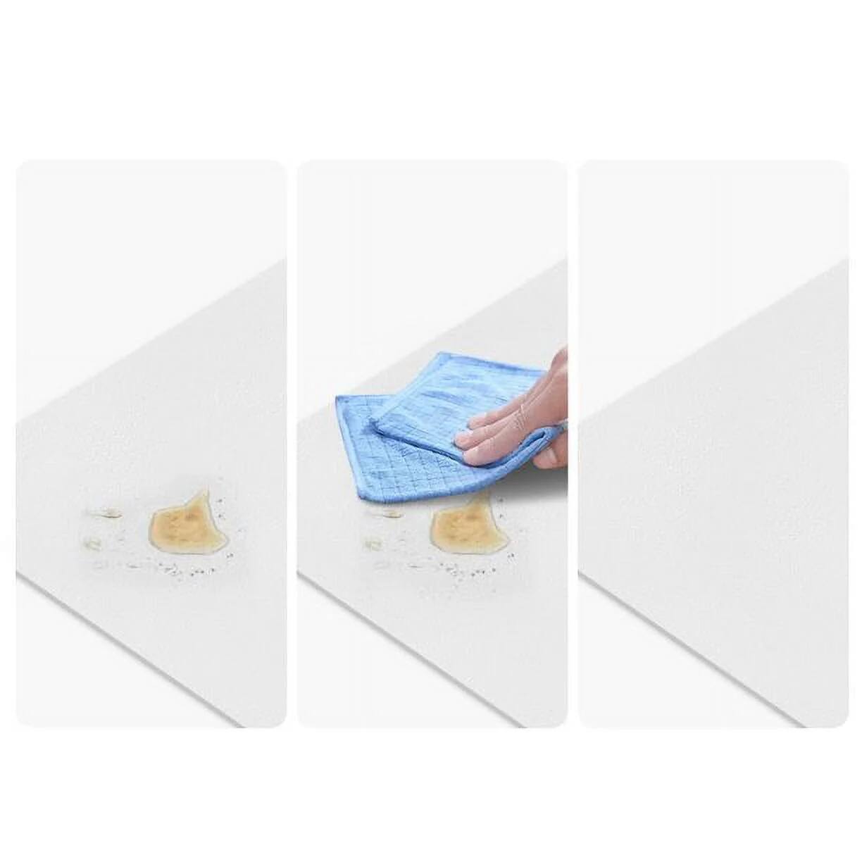 Angle. MOVSSOU - PVC Office Mat for Hard Floor Transparent Office Chair Floor Mat for Home and Office 36" X 48" Rectangle - Transparent.