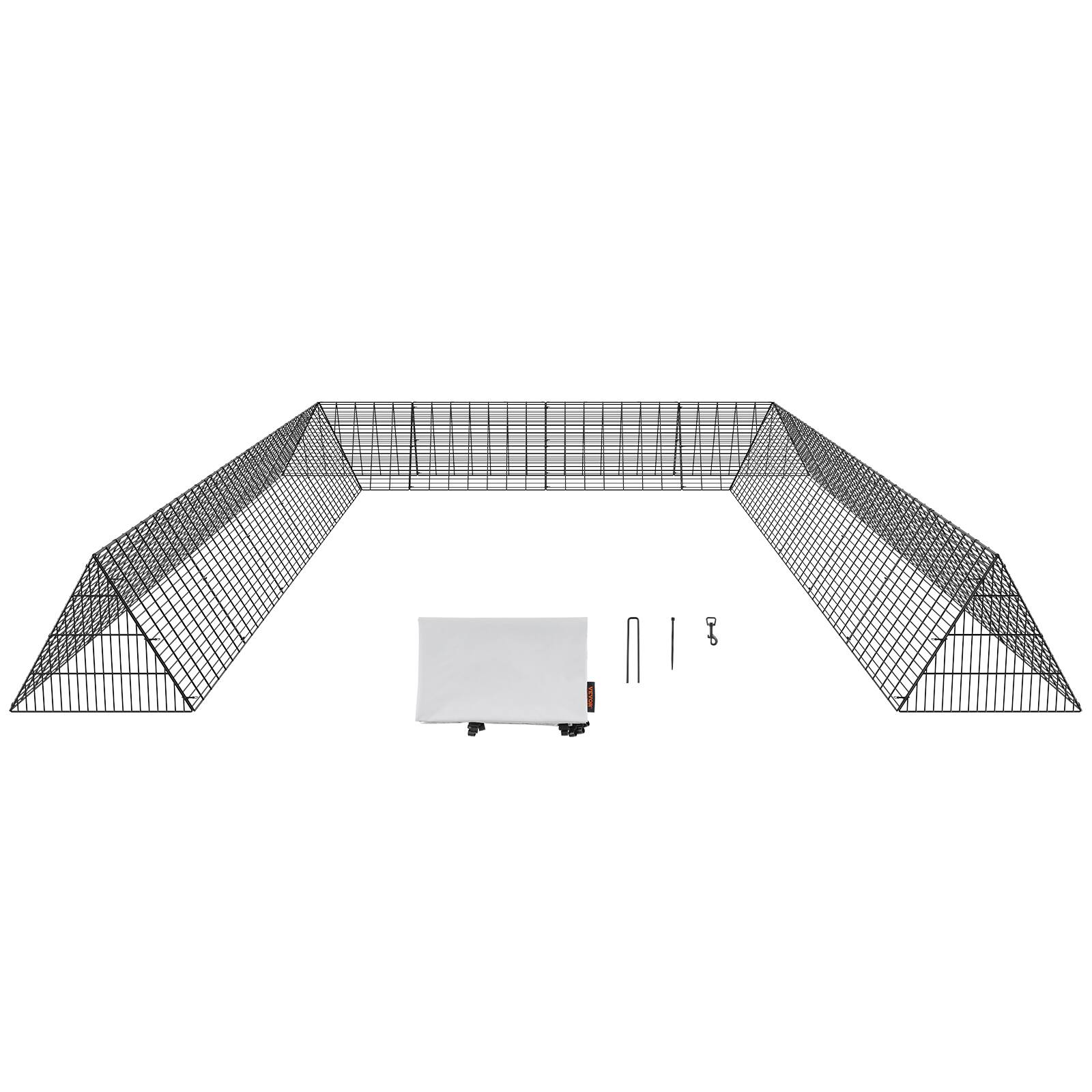 Alt View 5. VEVOR - Chicken Tunnels, 236.2 x 157.5 x 24.2 inch(LxWxH) Chicken Tunnels for Yard, Portable Chicken Tunnels for Outside - Black.