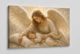 FC Design - Large Canvas 24x36" Frameless Soft Guardian Angel Art Painting Home Wall Décor - MultiColor