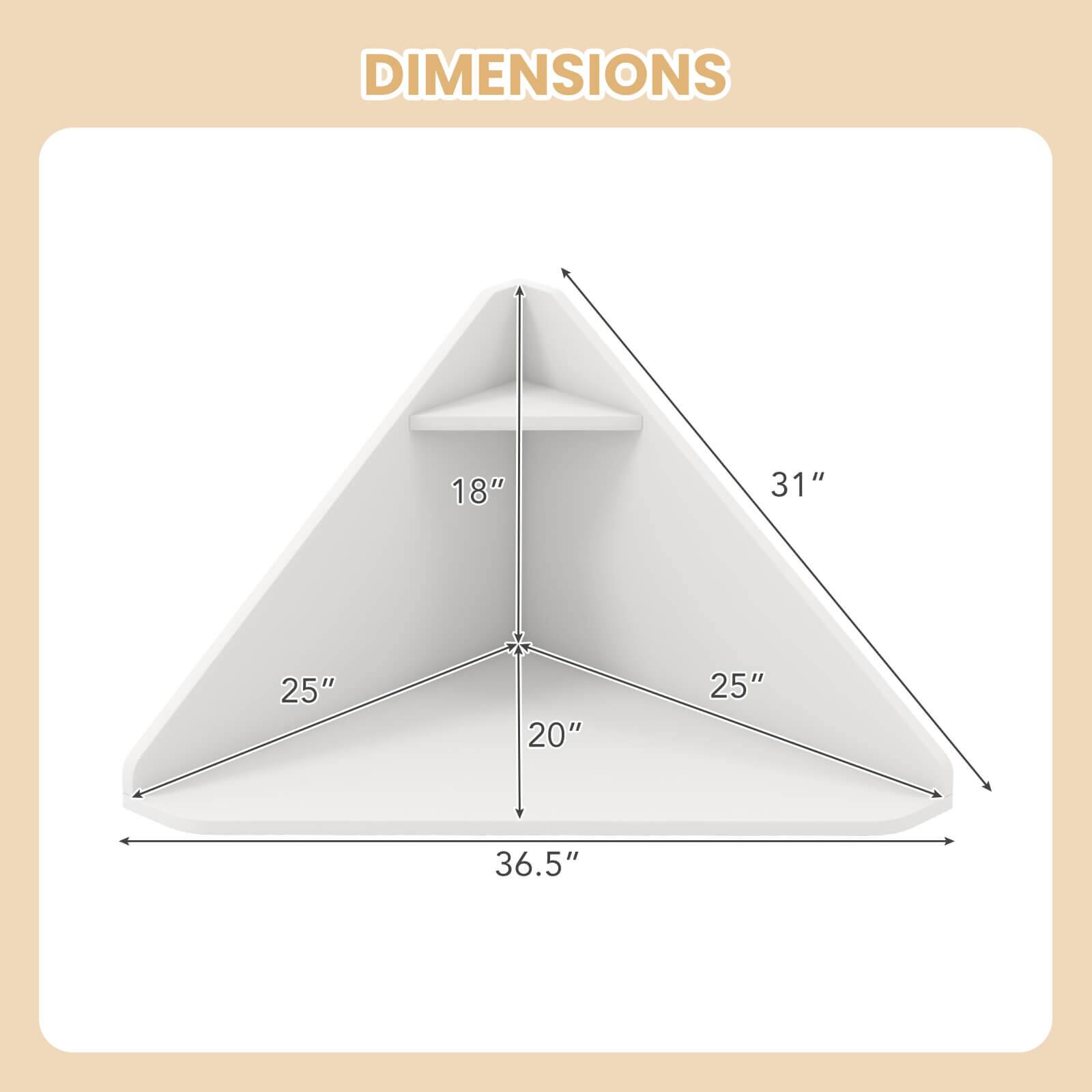DIMENSIONS 18" 31" 25" 25" 20" 36.5"