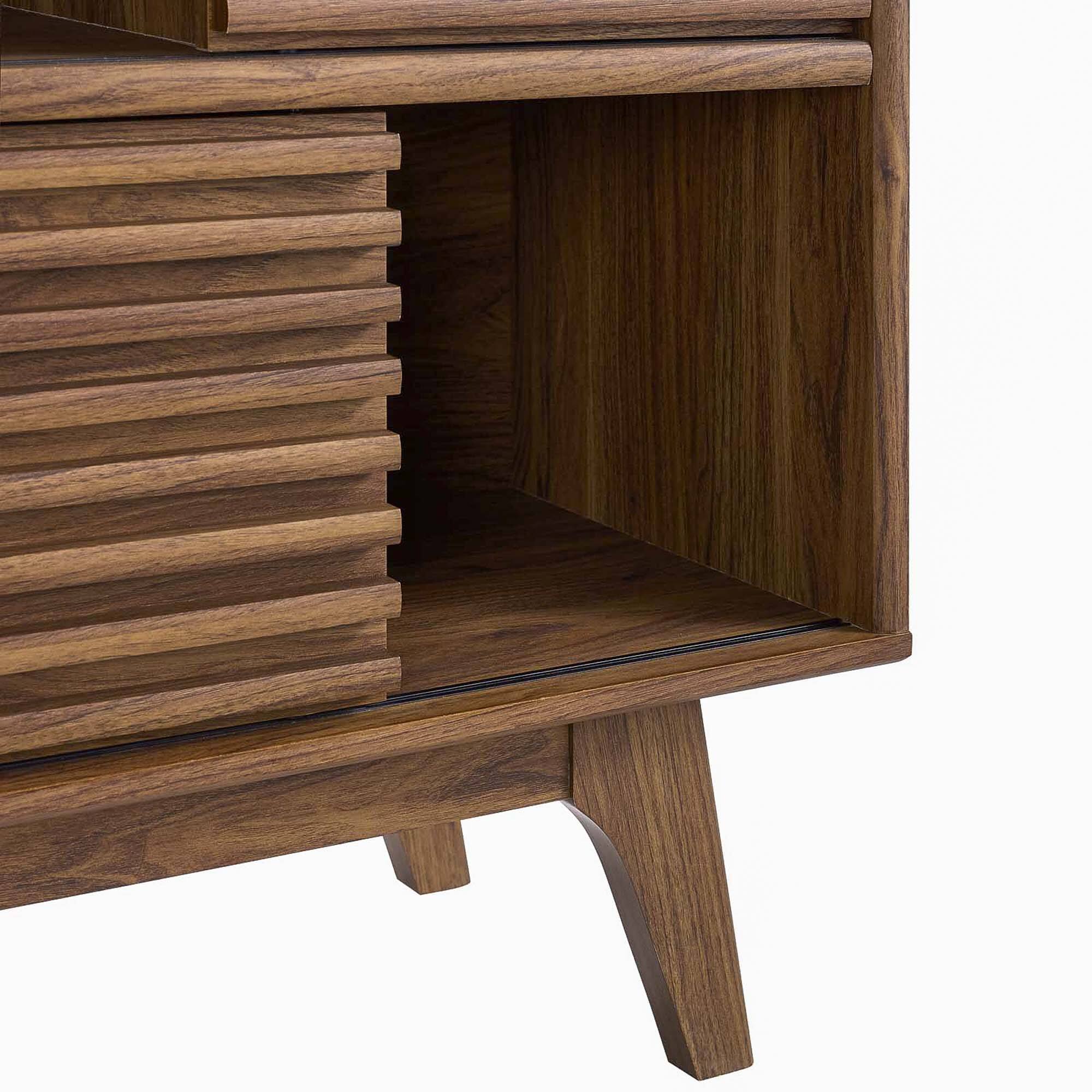 Alt View 5. Modway - Render Three-Tier Display Storage Cabinet Stand by Modway - Walnut.