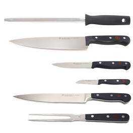 Wusthof - Gourmet 4-Pc Chef's Knife Set with Classic 2-Pc Carving Set (1120160204) - Black