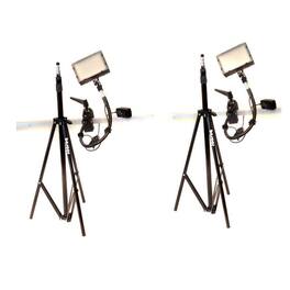 Bescor - Grip-182K Gripper Gooseneck Bi-Color 2-Light Kit with 2x Light Stand