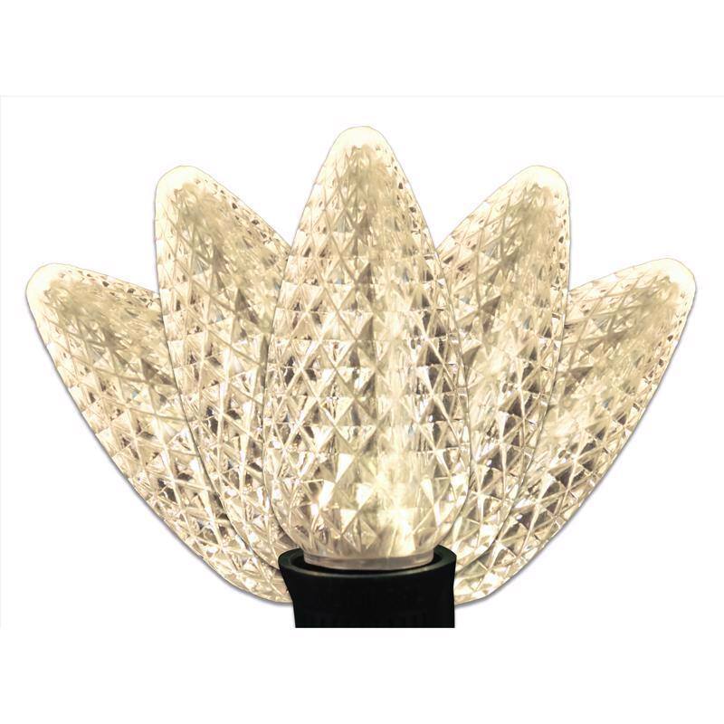 Celebrations - Platinum LED C9 Warm 25 ct String Christmas Lights 25 ft - White