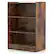 Alt View 17. Costway - 3-Tier Bookcase Open Multipurpose Display Rack Cabinet with Adjustable Shelves - Rustic Brown.