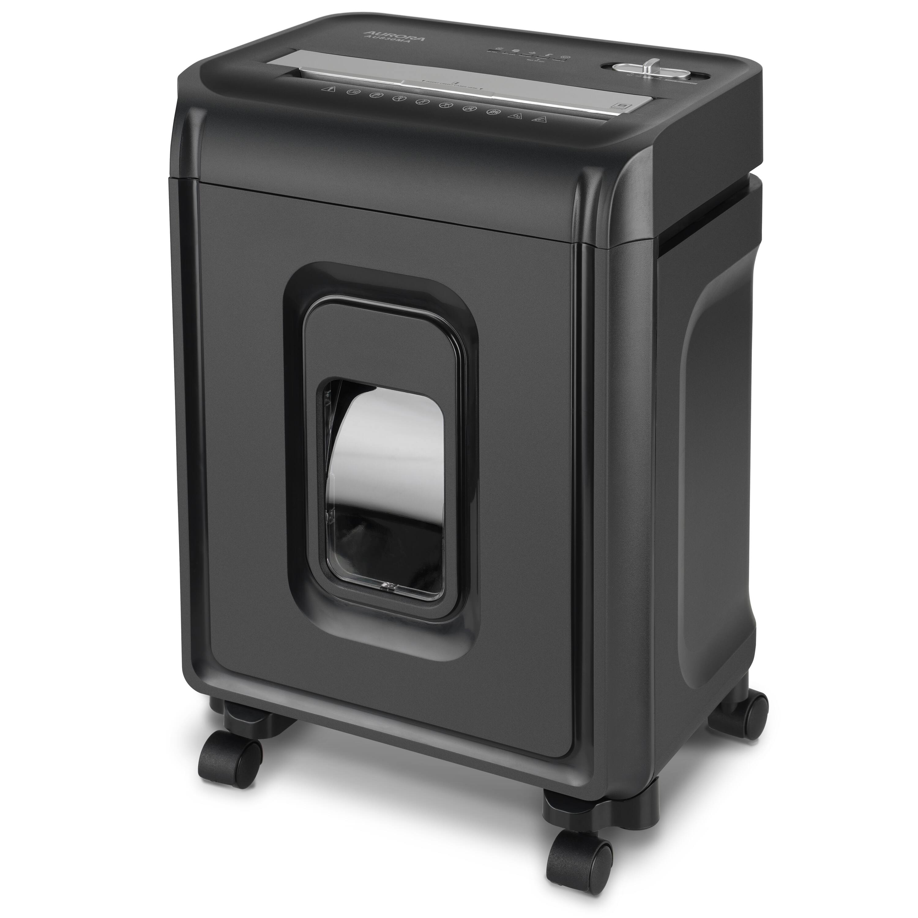Angle. Aurora - Aurora AU830MA High-Security 8-Sheet Micro-Cut Paper and Credit Card Shredder/ 20 Minutes/Security Level P-5 - Black.