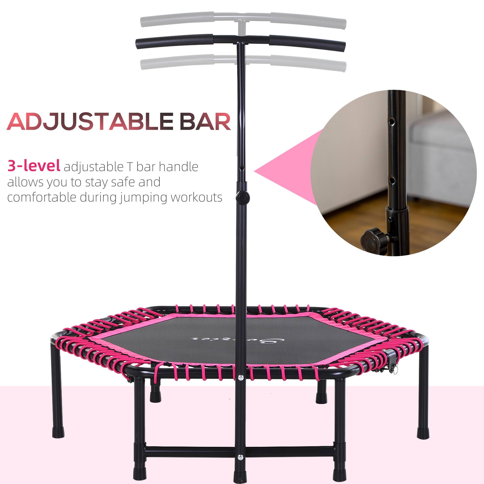 ADJUSTABLE BAR

3-level adjustable T bar handle allows you to stay safe and comfortable during jumping workouts