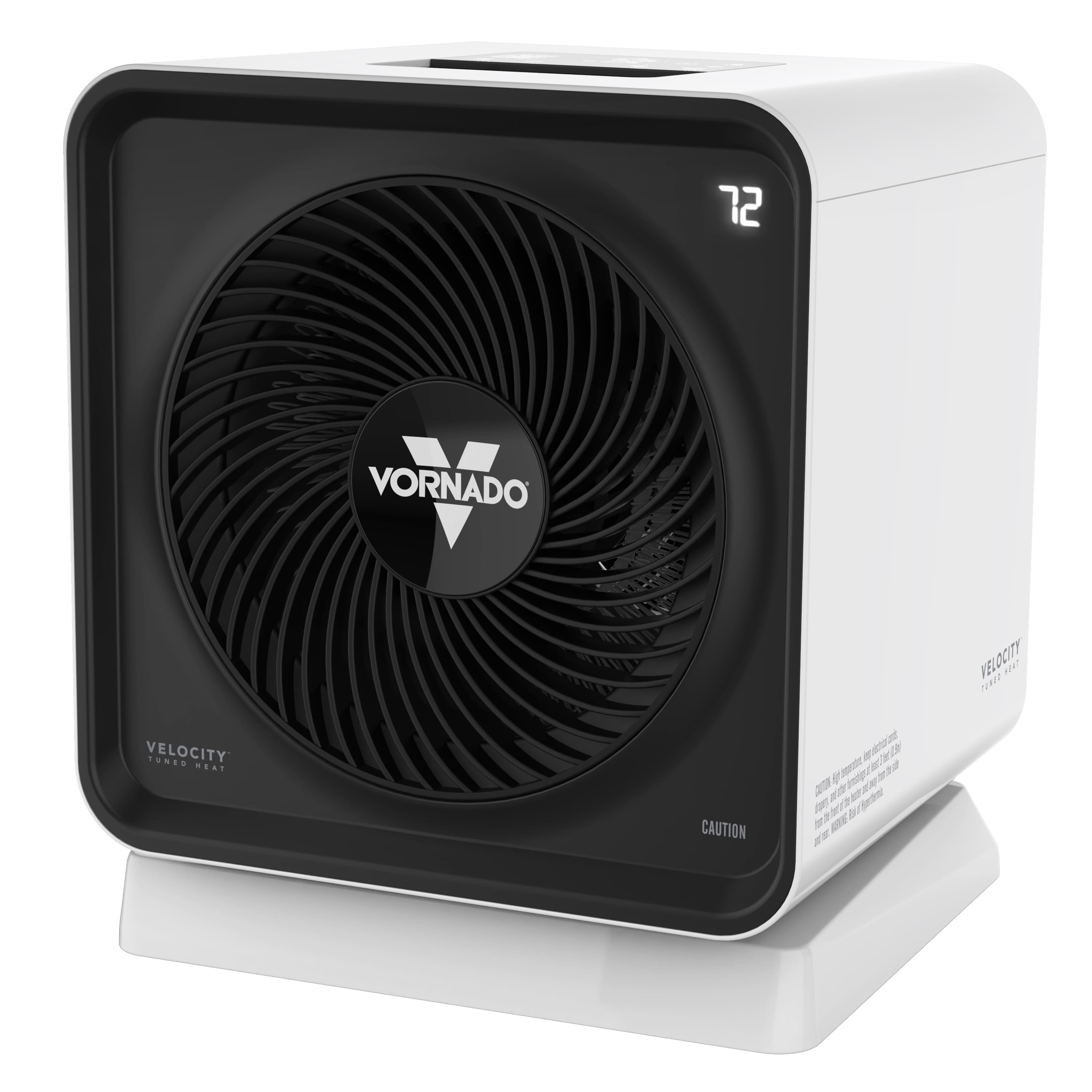 Vornado - VELOCITY 5 CUBE OSC 1500 Watt Indoor Electric Fan Space Heater with Oscillation and Advanced Safety Features - White - Front_Zoom