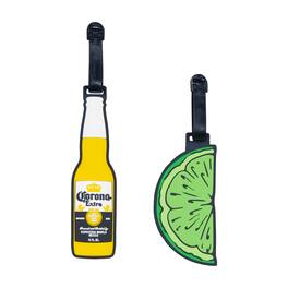 Concept One - Corona Bottle & Lime 2-Piece Luggage Tag Set - Multi