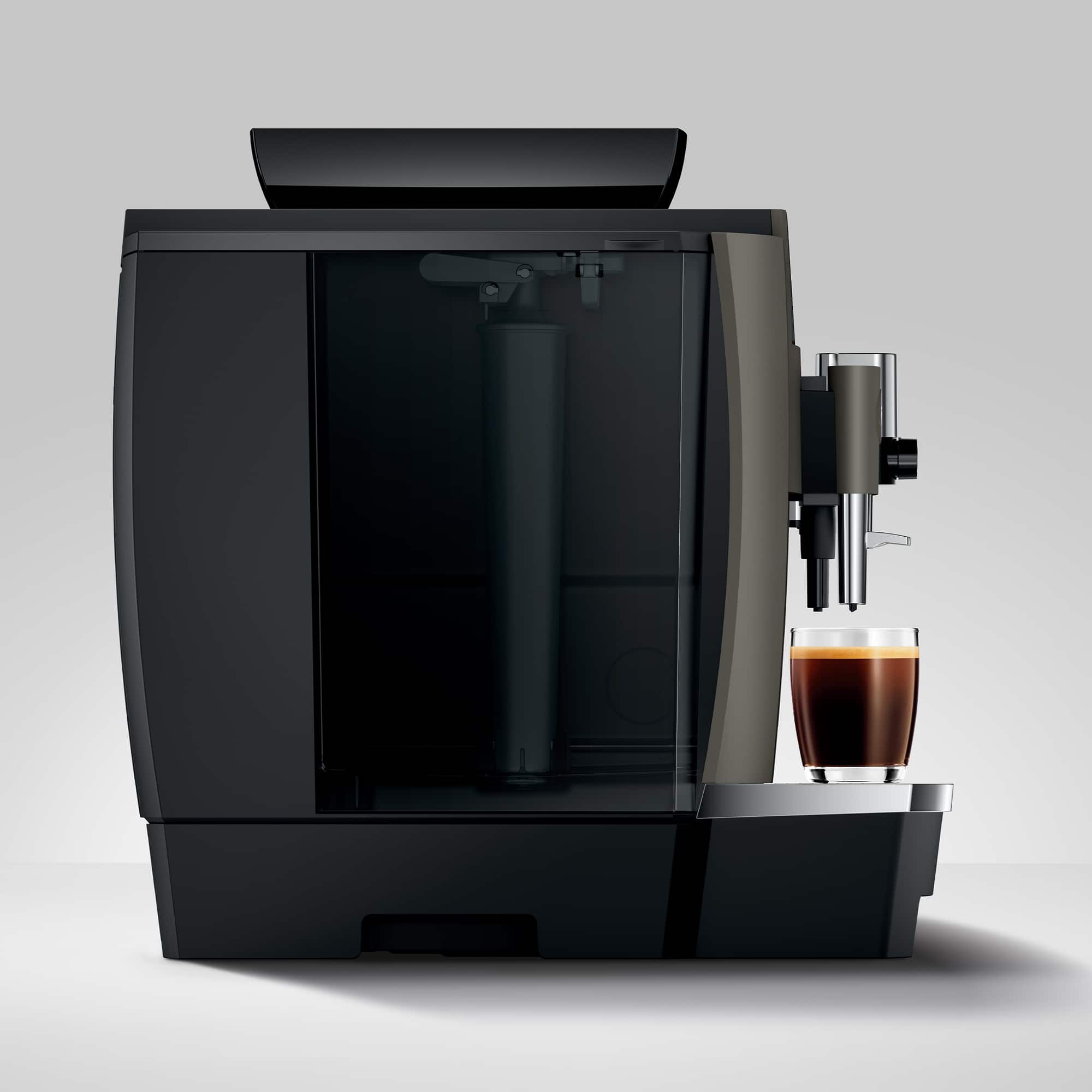 Angle. JURA - W8 Automatic Coffee Machine - Dark Inox.