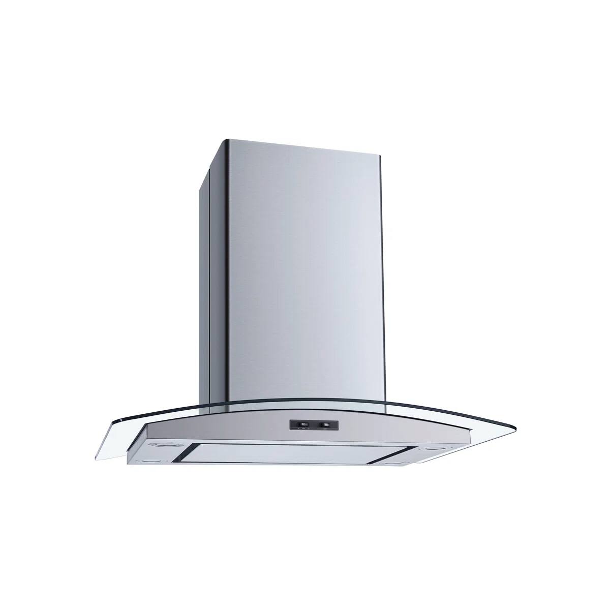 Left. Winflo - Winflo 30 inch Convertible 300-CFM Stainless Steel Island Range Hood - Stainless Steel.