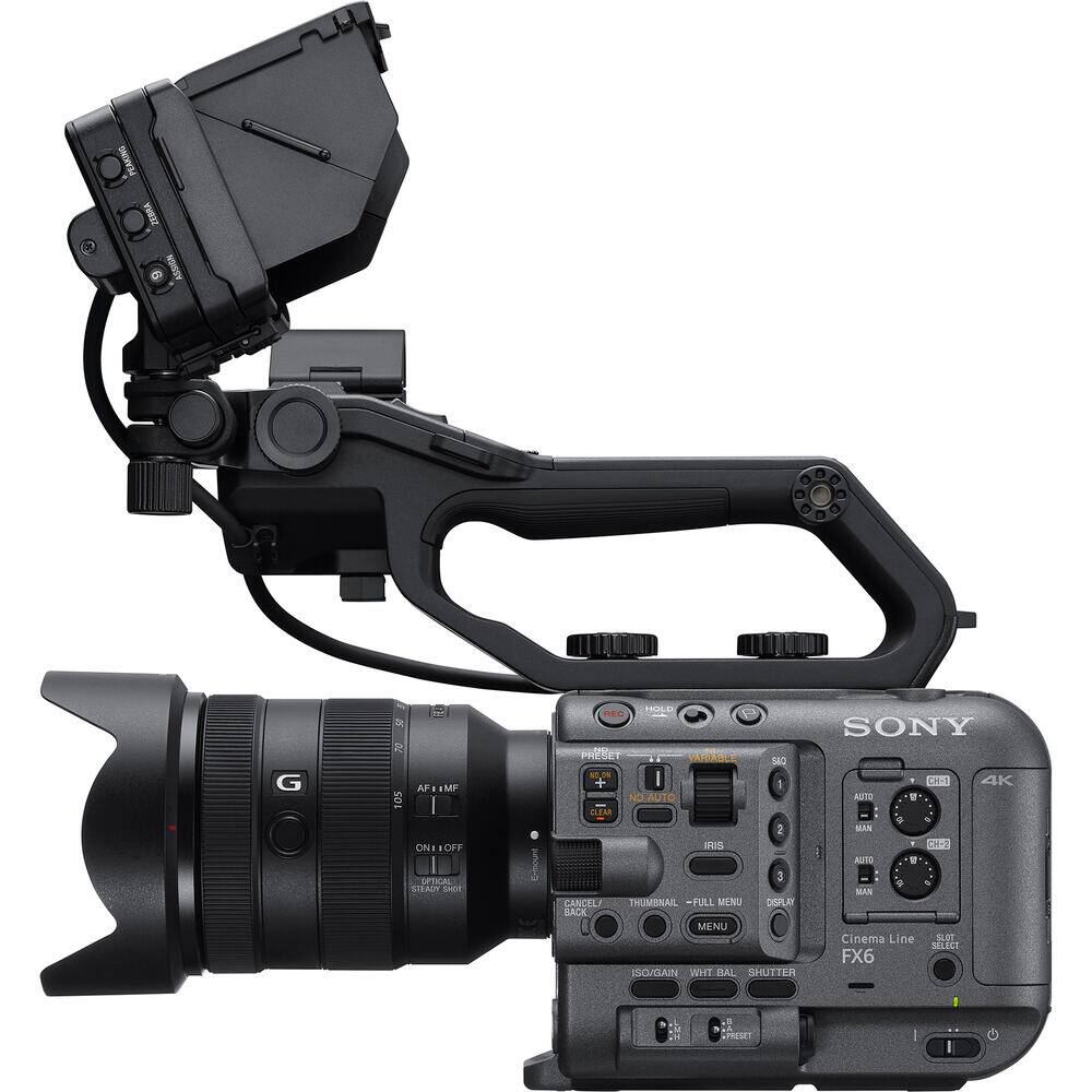 PEAKING ZEBRA ASSIST  
AF - MF  
105  
ON/OFF  
OPTICAL STEADY SHOT  
SAR T  
Ahours  
SOLE REC  
SONY  
PRESET  
VARIABLE  
4K  
AUTO  
MAN  
CH-1  
CH-2  
ACTIO  
9  
3  
9  
CANCEL  
THUMBNAIL  
FULL MENU  
COA  
BACK  
MENU  
Cinema Line  
FX6  
UC VOLAN  
WHITE BAL  
SHUTTER  
F ME