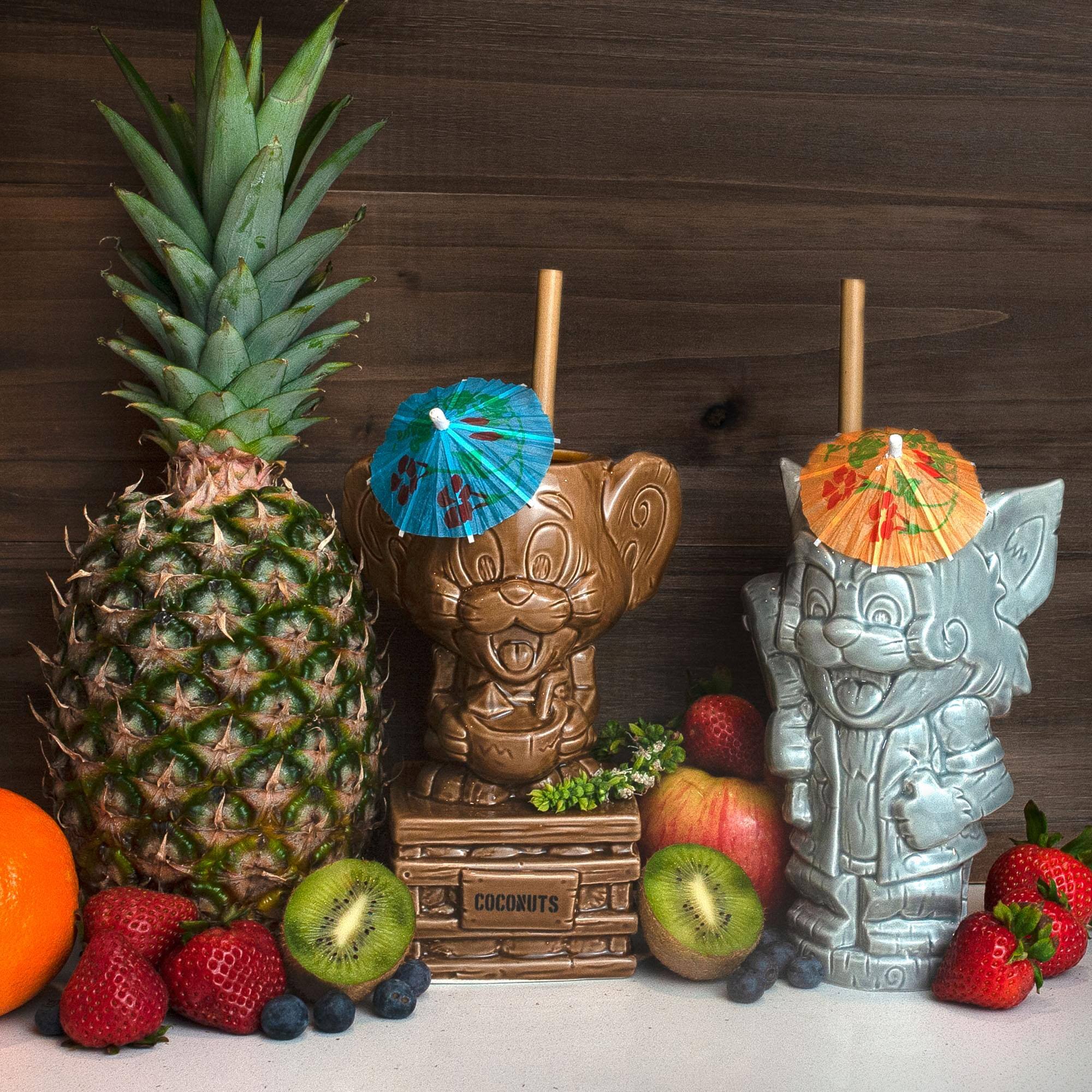 Alt View 4. Toynk - Geeki Tikis Tom and Jerry Ceramic Mugs | Set of 2 - Brown.