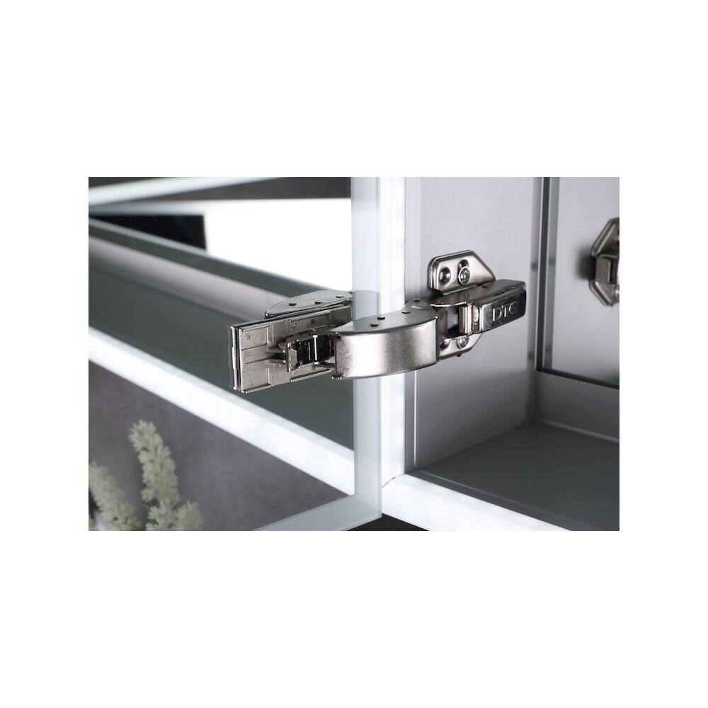 Alt View 1. Alfi - 36" x 30" Double Door LED Light Medicine Cabinet - Gray.