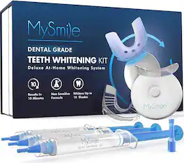 MySmile - Original Teeth Whitening Kit with 5 LED Light & 18% CP Gel - White