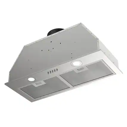 Front. Breezary - 27.5 inches - Externally Vented - Under cabinet Range Hood with 3-Speed Fan - Silver.