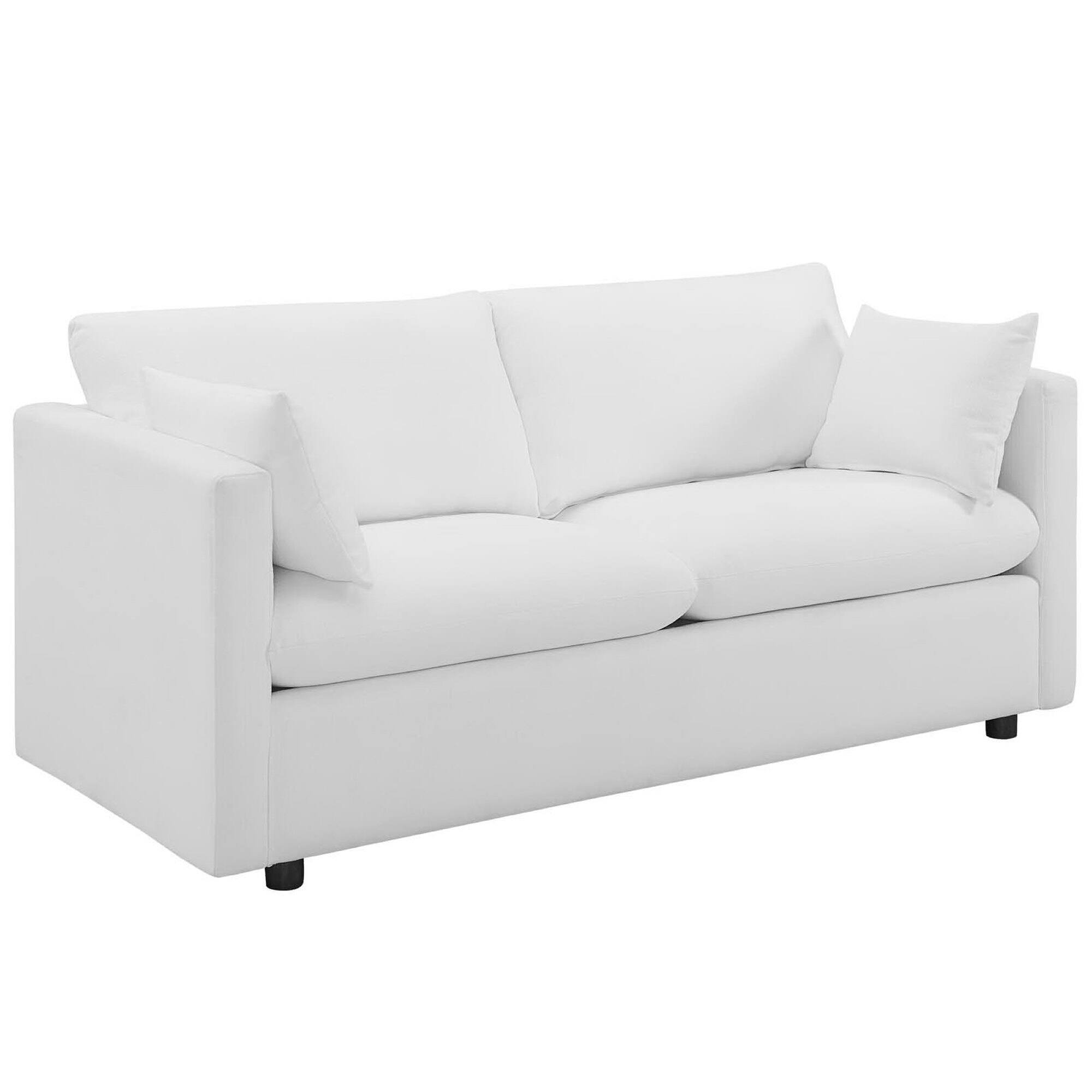 Angle. Modway - Activate Upholstered Fabric Sofa by Modway - White.