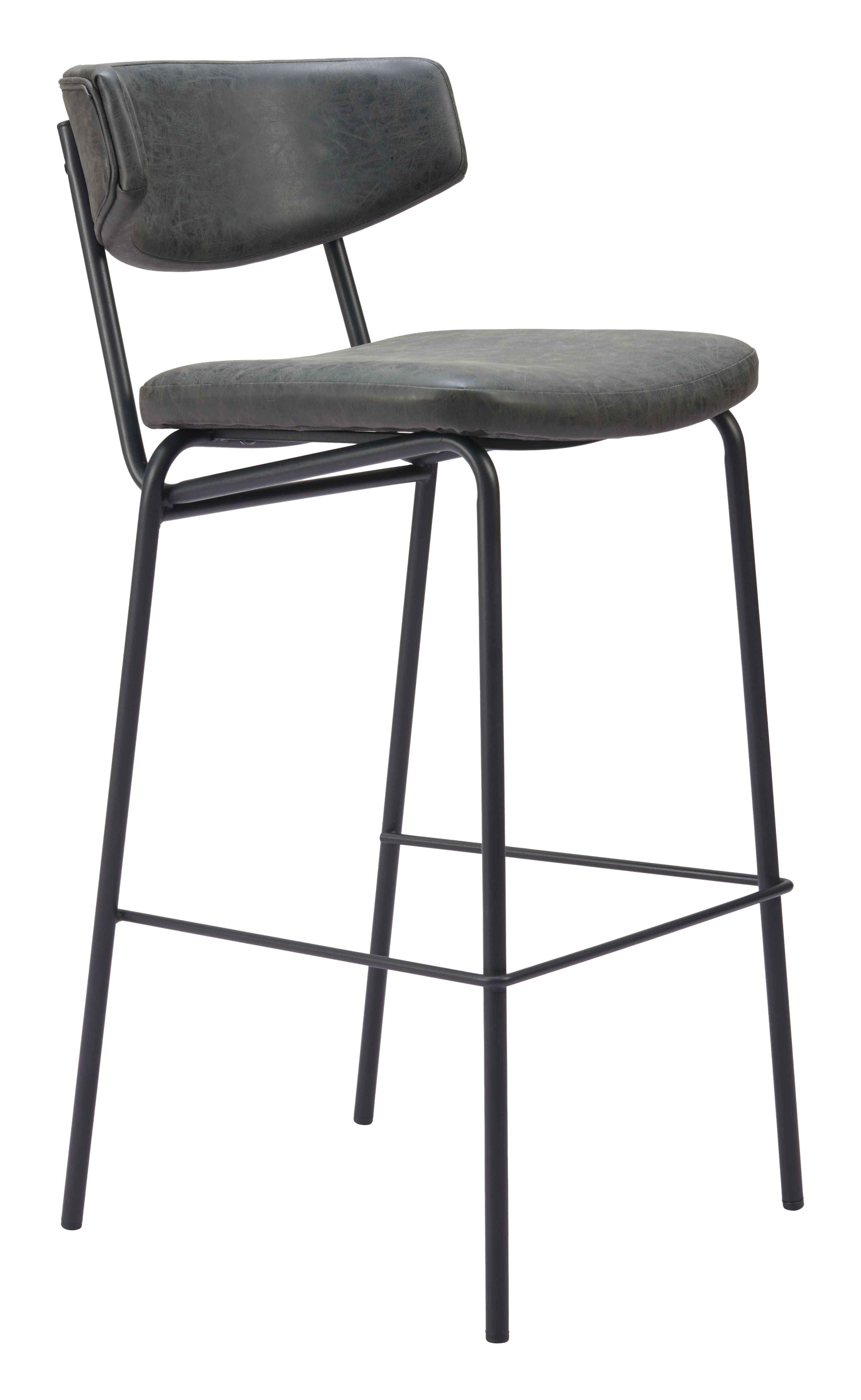 Hivvago - Charon Barstool (Set of 2) - Vintage Black