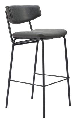 Hivvago - Charon Barstool (Set of 2) - Vintage Black