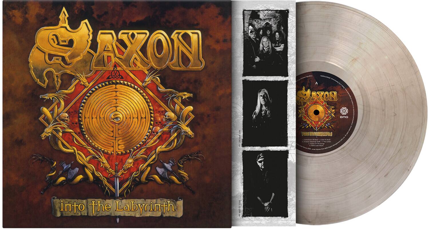 Saxon - Into The Labyrinth - Limited 180-Gram Crystal Clear & Black Marble Colored Vinyl   - VINYL LP price history on PriceWatchPro