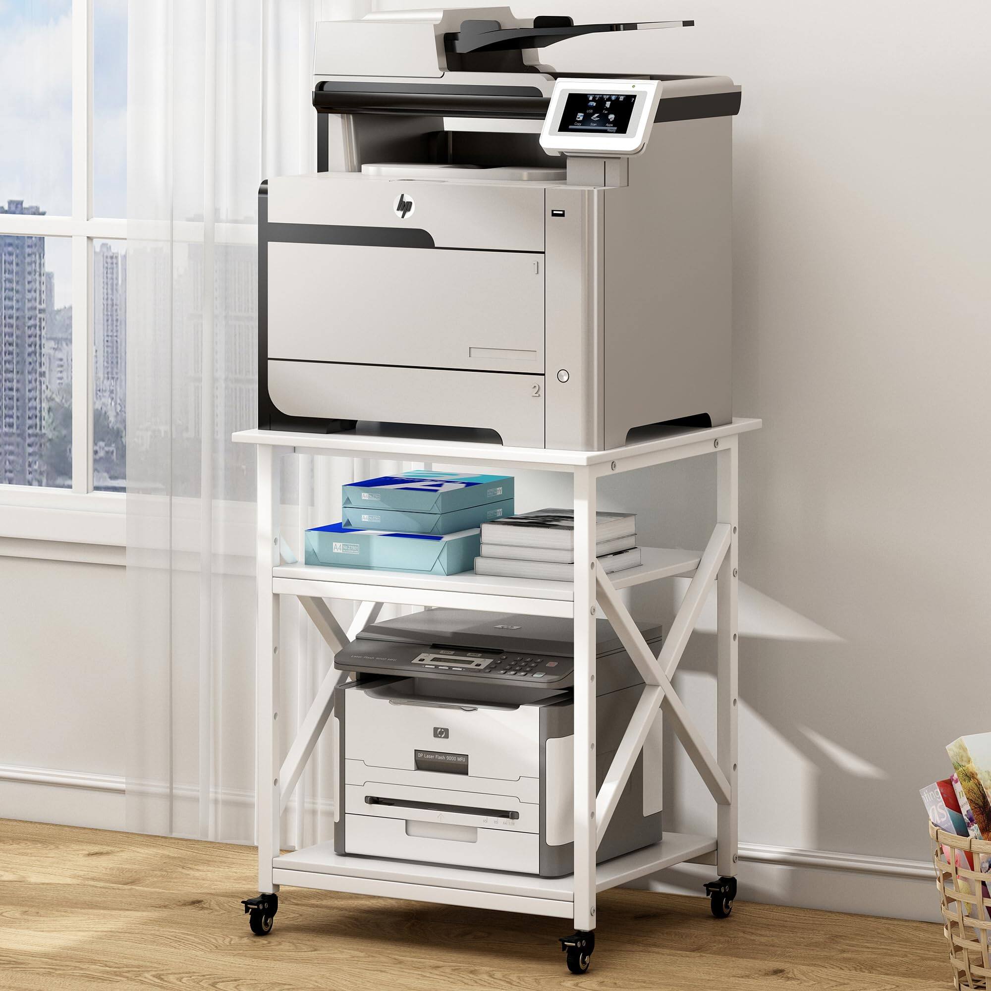 White 3-Tier 23 6 W x 23 6 D x 30 2 H