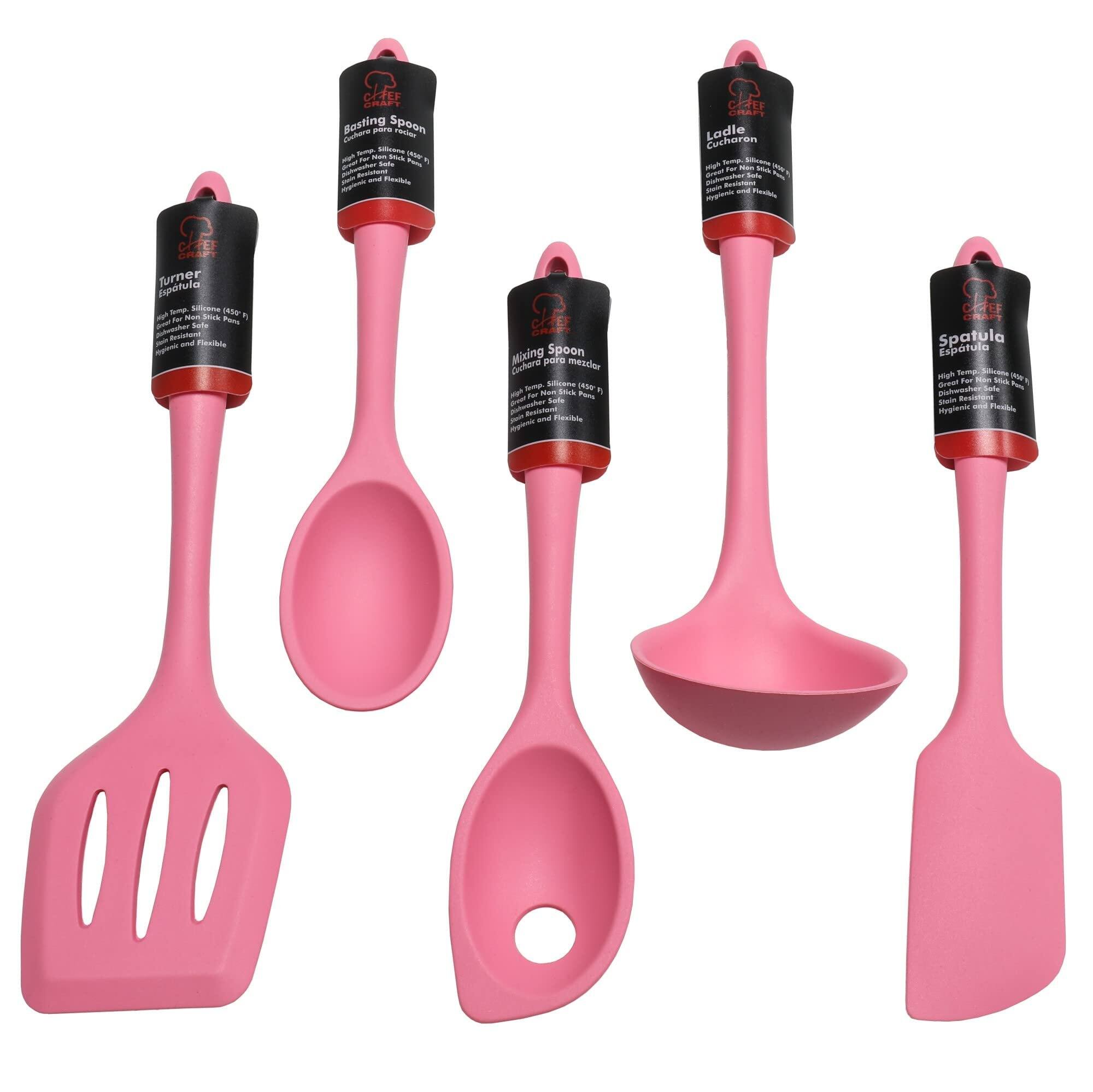 Sure, here is the corrected and grouped text from the image:

1. **Turner / Espatula**
   - Heat Resistant
   - Silicone
   - Flexible
   - 18 cm / 7 in
   - 100% Food Grade Silicone
   - Heat Resistant up to 230°C / 450°F
   - Dishwasher Safe
   - BPA Free

2. **Basting Spoon / Cuchara**
   - Heat Resistant
   - Silicone
   - Flexible
   - 18 cm / 7 in
   - 100% Food Grade Silicone
   - Heat Resistant up to 230°C / 450°F
   - Dishwasher Safe
   - BPA Free

3. **Spatula / Espatula**
   - Heat Resistant
   - Silicone
   - Flexible
   - 18 cm / 7 in
   - 100% Food Grade Silicone
   - Heat Resistant up to 230°C / 450°F
   - Dishwasher Safe
   - BPA Free

4. **Whisking Spoon / Cuch
