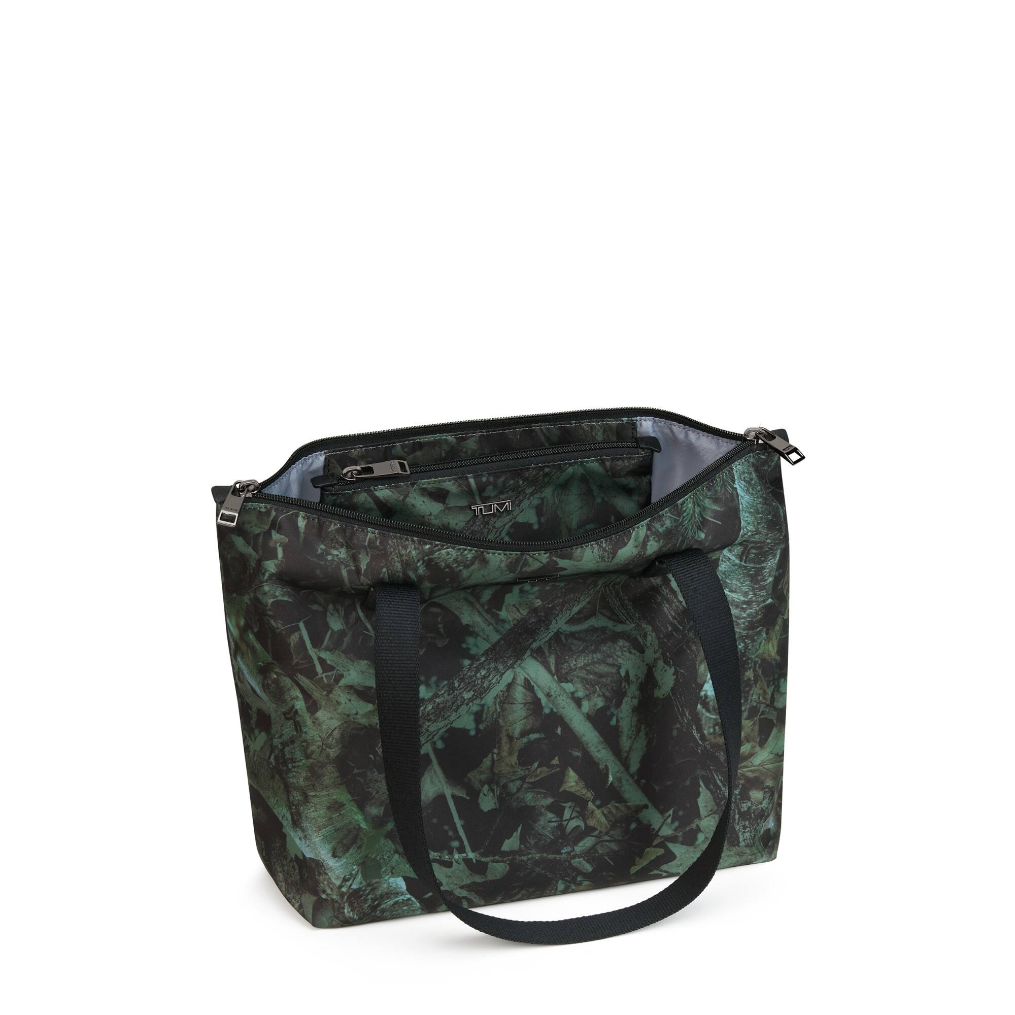 Angle. TUMI - Voyageur Just In Case Small Tote - Forest Camo.
