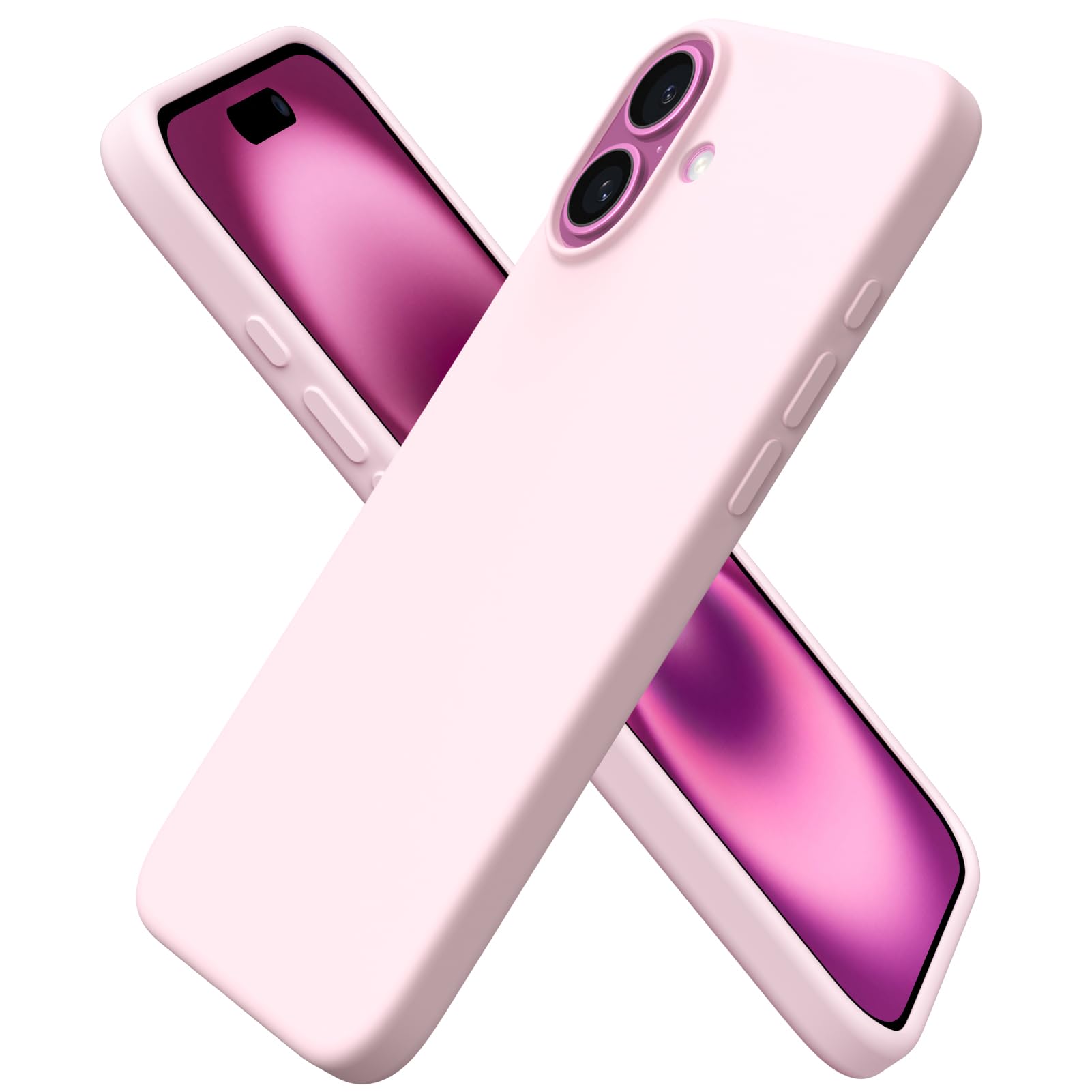 Alt View 1. Ornarto - ORNARTO Vortuxe for AirPods Pro 3 Case and Silicone for iPhone 16 Plus Case in Chalk Pink - Chalk Pink.