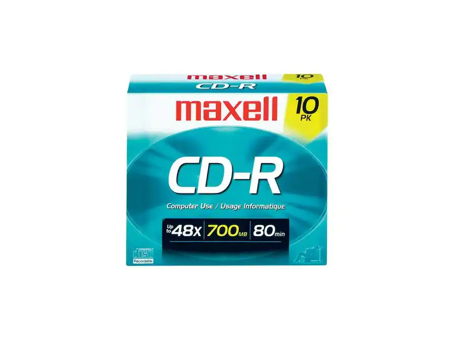 Maxell Cd R Single Maxell 700MB 48X CD R 10 Packs Slim Jewel Case Media Model 648210 ...