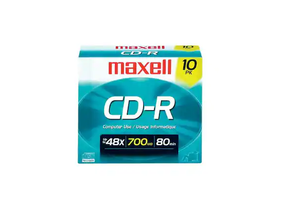 maxell 10 CD-R maxell 10 CD-R Computer Use / Usage Informatique Up to 48x 700 MB 80 min COMPACT disc Recordable