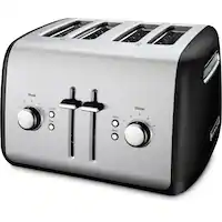 KitchenAid - 4-Slice Toaster with Illuminated Buttons - Onyx Black - Front_Zoom