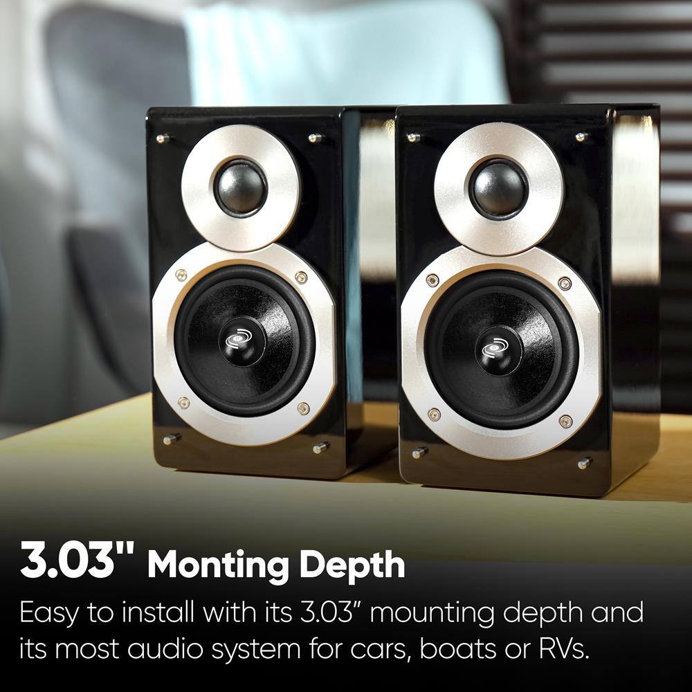 3.03" Mounting Depth

Easy to install with its 3.03" mounting depth and its most audio system for cars, boats or RVs.