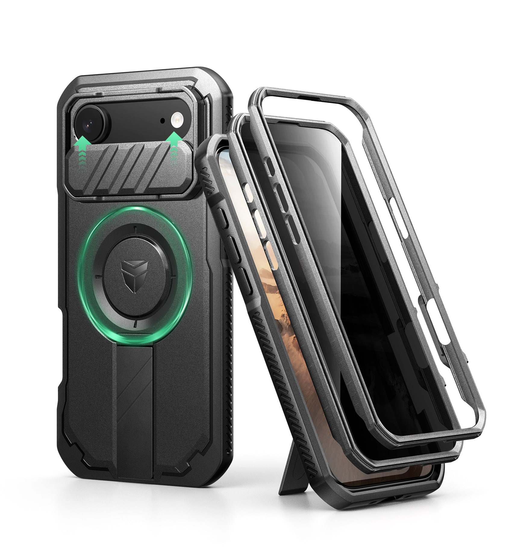 Dexnor - Phone Case for iPhone Air with Privacy Screen Protector ,Compatible with MagSafe - Black