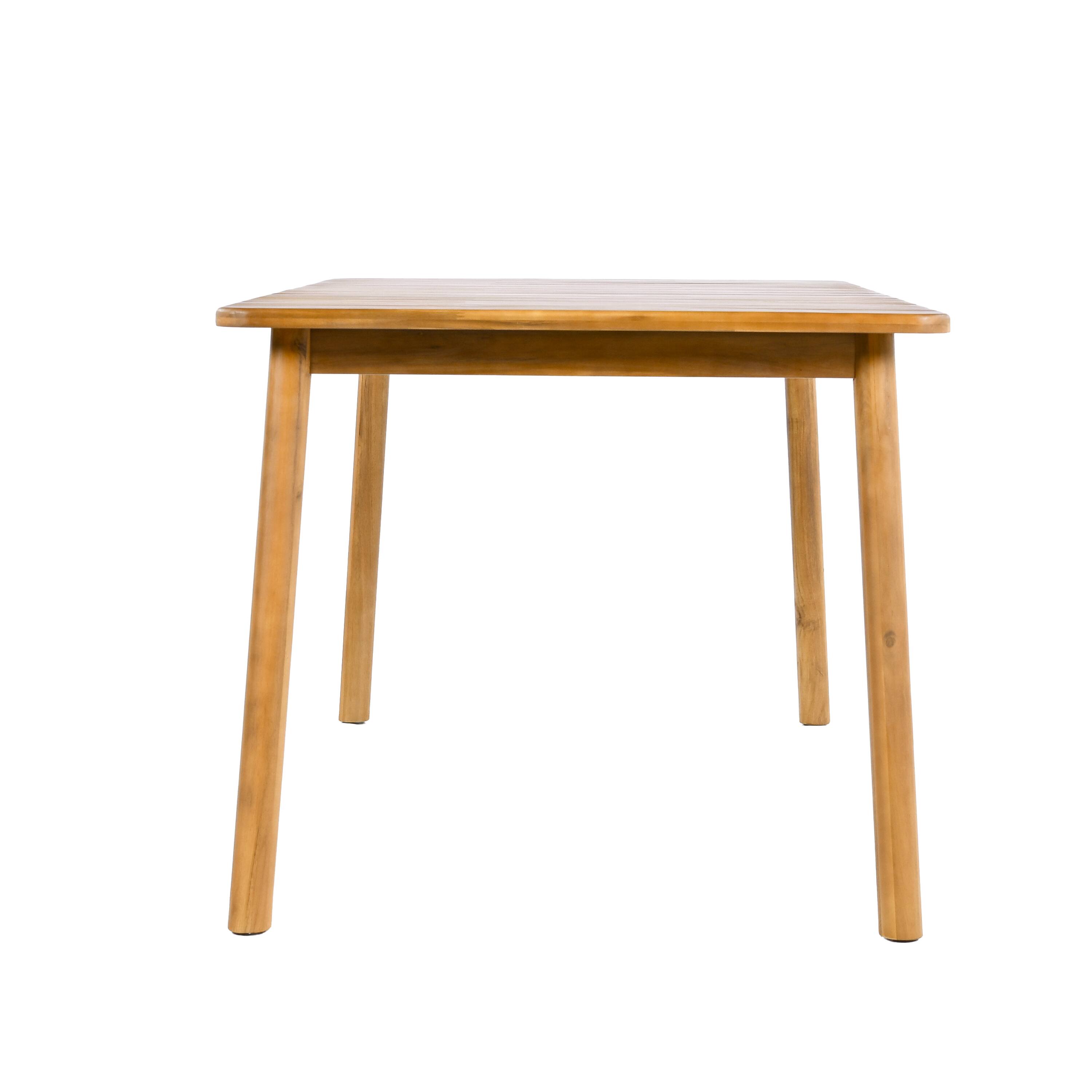 Back. Mondawe - 67" Acacia Wood Outdoor Dining Table - Teak.