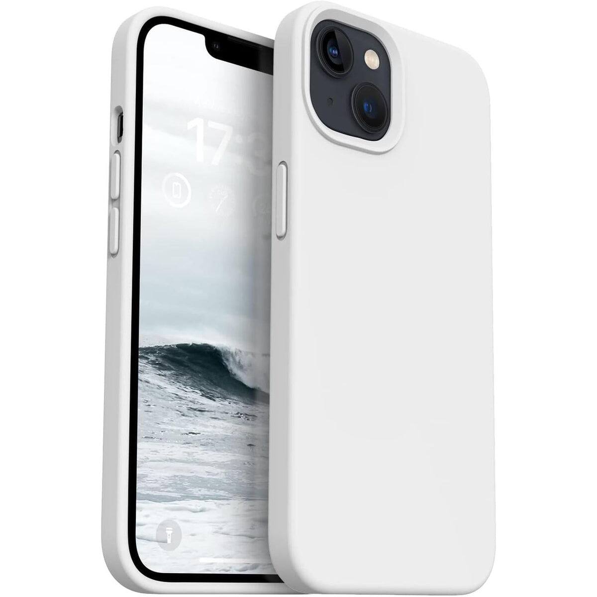 Entronix - Liquid Silicone Case for iPhone 14 Plus - Soft Touch, Durable Protection - White