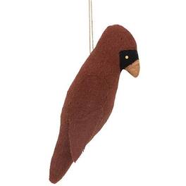 BreeBe - *Stuffed Primitive Cardinal Ornament - Brown