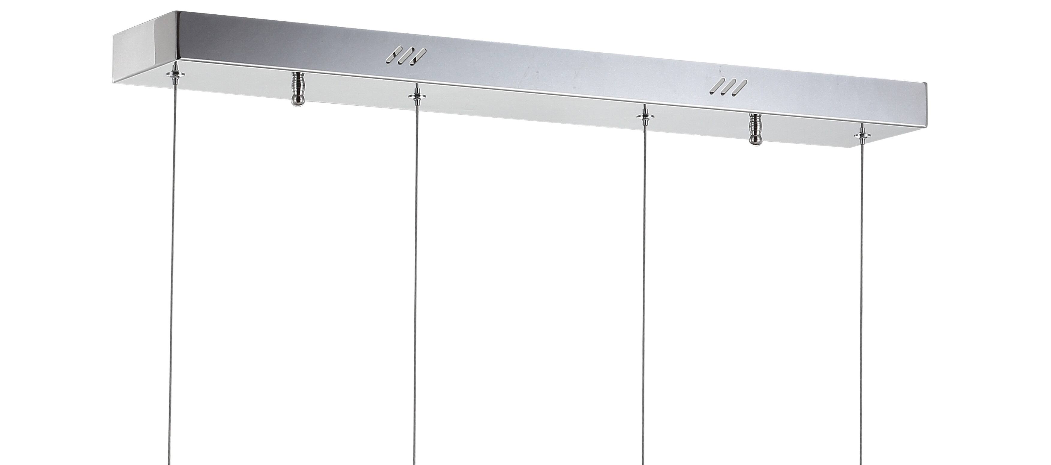 Alt View 5. Jonathan Y - Orion 29" Adjustable Modern Integrated 4-Light Linear LED Metal Pendant, Chrome - Chrome.