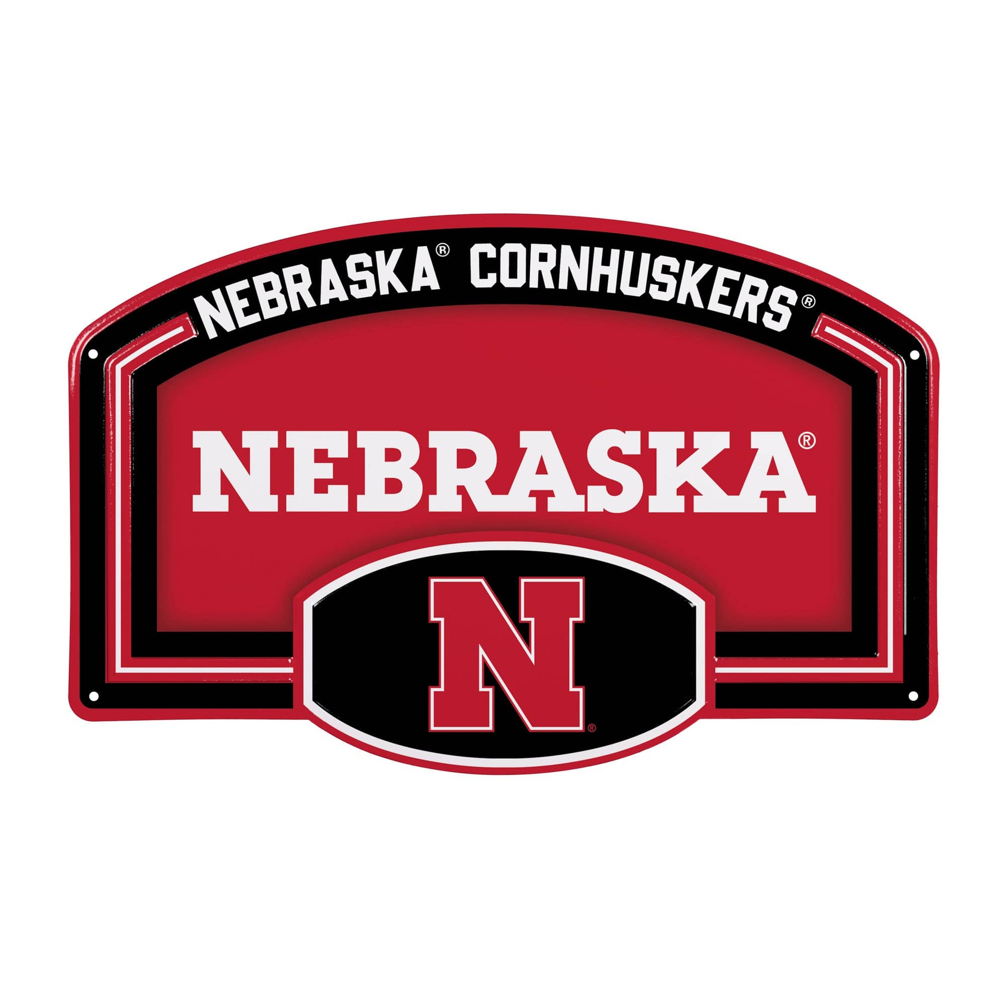 Evergreen Enterprises - Nebraska Huskers 11" x 17" Embossed USA Steel Buckle Wall Sign - Multicolor