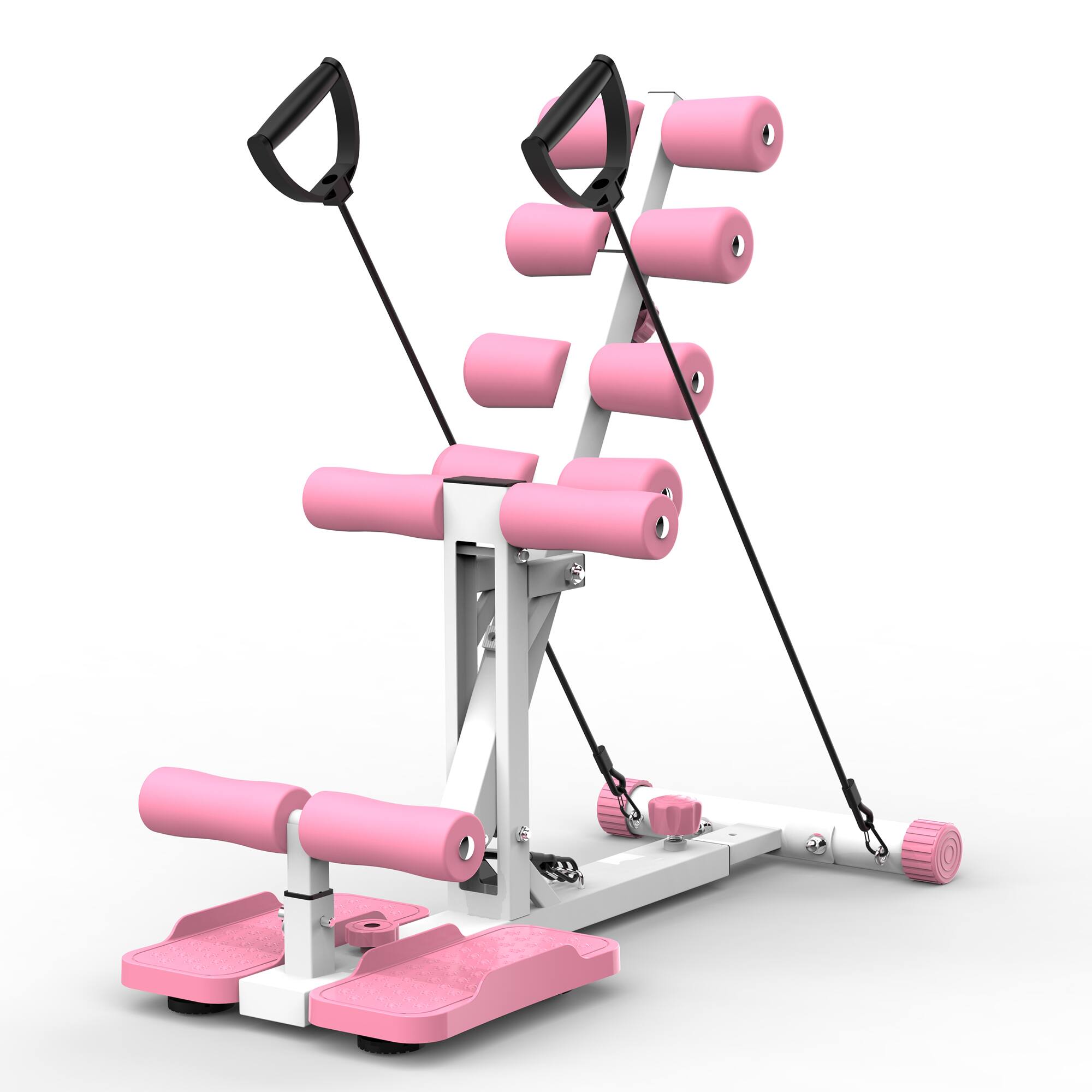 Alt View 1. Anysun - Deep Squat Machine with Resistance Bands - Glute & Leg Trainer for Home Gym, Apartment & Office - Pink.