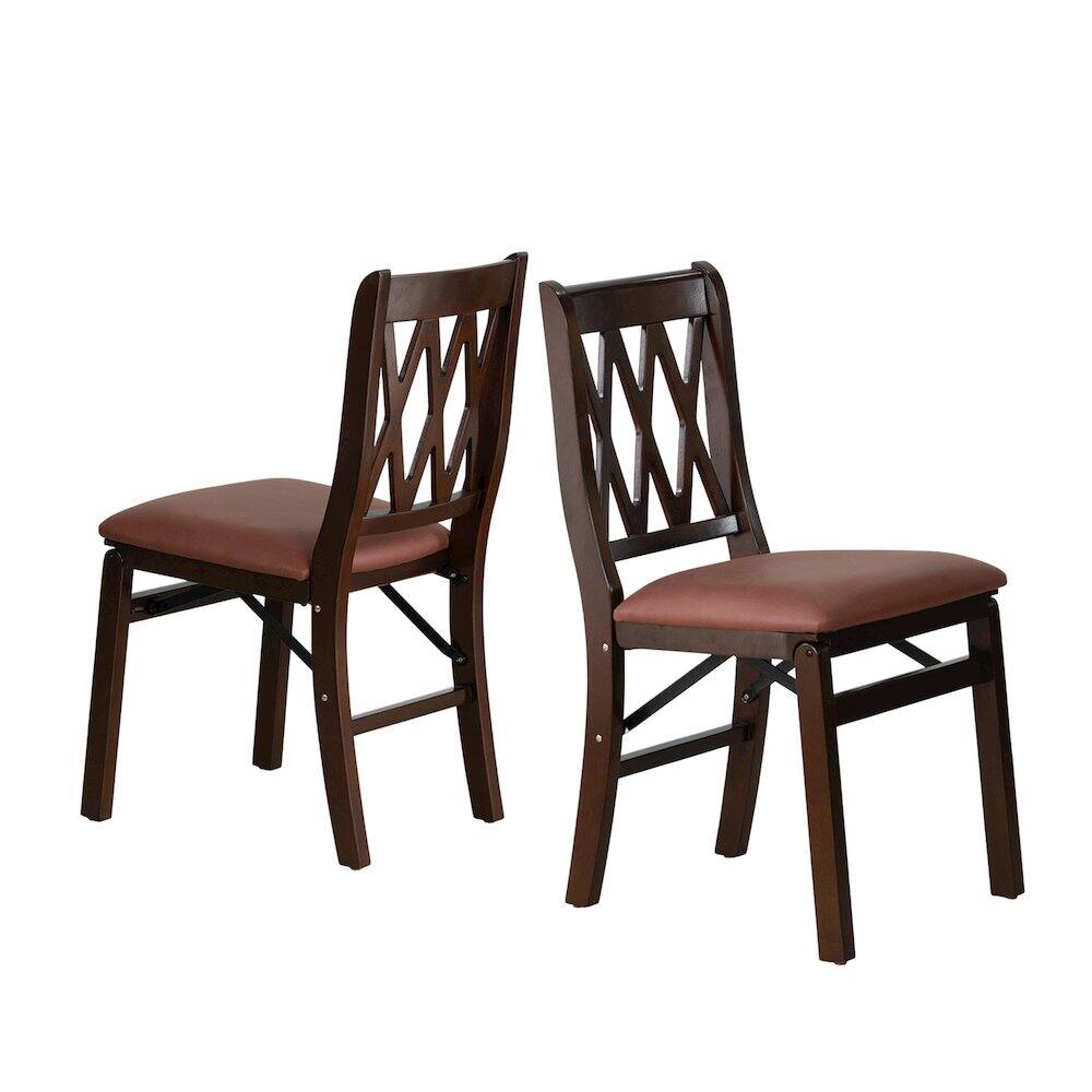 Left. East West Furniture - Plano Modern Dining Chairs - Mahogany.
