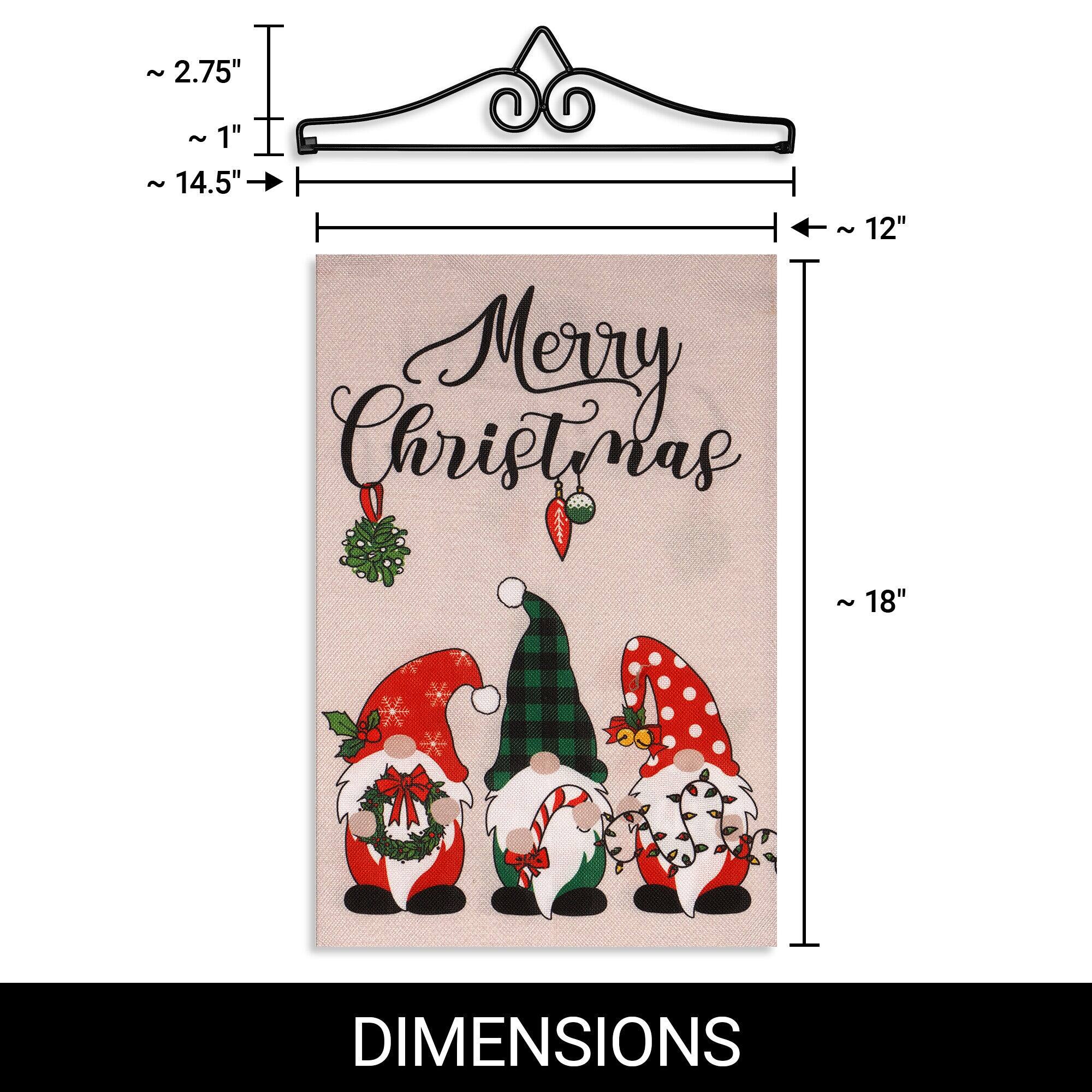 ~2.75"  
~1"  
~14.5"  
~12"  
~18"  

Merry Christmas  

DIMENSIONS