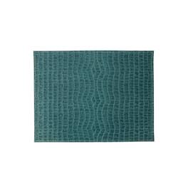Frieling - Davanti by Crocodile Placemats Set of 6, Rectangular 16.5 x 12.5 Inch Indoor Outdoor Table Placemats – - Petrol
