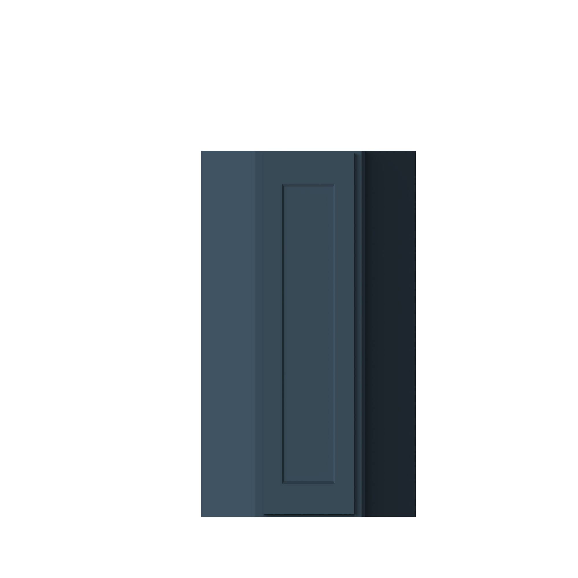 Alt View 1. Boyel Living - 24-in W x 36-in H x 12-in D Shaker RTA Kitchen Diagonal Corner Wall Cabinet with Soft-Close - Charcoal Blue.