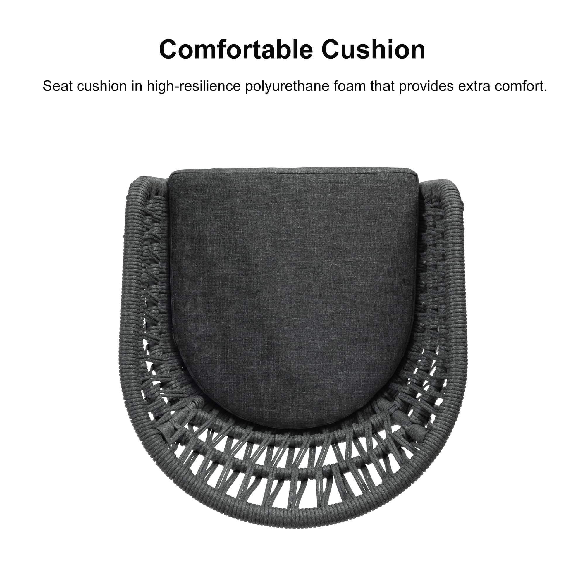 Comfortable Cushion

Seat cushion in high-resilience polyurethane foam that provides extra comfort.
