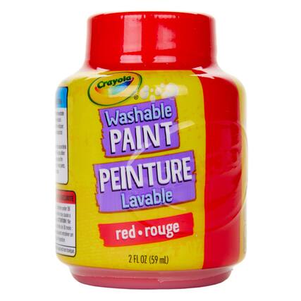 Crayola Washable PAINT PEINTURE Lava ble Lavable red rouge 2 FL OZ (59 mL)